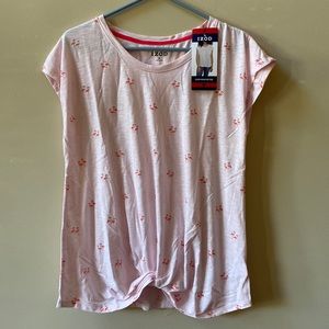 Women’s Izod Printed Tee Shirt Pink Flamingo M NWT